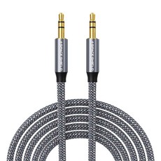 SPACE SHIELD 3.5mm 3 極 AUX 立體聲耳機音頻線 3m, 1個, 灰色, 單品