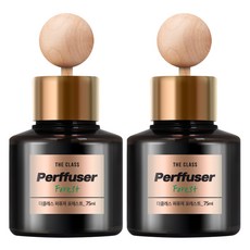 더클래스 퍼퓨저 차량용 방향제 75ml + 우드볼 스틱 + 논슬립 패드, 포레스트, 2세트 포레스트, 2개