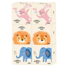 복이많은집 미니 미용티슈 230매 2겹, 6개, 1개입