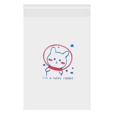 원이네 붙이는 다용도 쓰레기 봉투 하늘나라 토끼, 100개, 1L