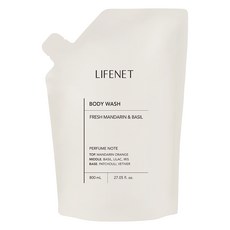 라이프넷 바디워시 프레쉬 만다린 앤 바질, 1개, 800ml