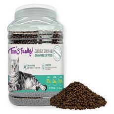 톰스패밀리 고양이 전연령 그레인프리 건식사료 용기형, 닭, 1.6kg, 1개 1개, 1.6kg, 닭