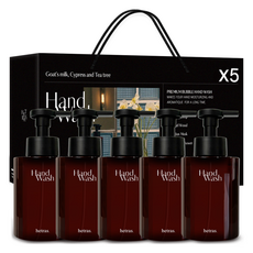 헤트라스 대용량 산양유 퍼퓸 버블 핸드워시 515ml x 5종 세트, 1세트