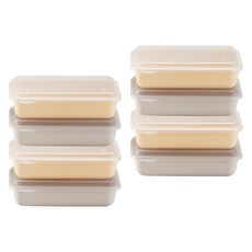 Ahtty home Meals Prep便當盒, 奶油+奶油, 8個
