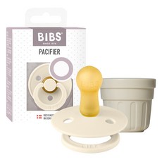 BIBS 컬러 고무 쪽쪽이 + 전용캡 세트, 2단계, 아이보리, 1세트 2단계, 아이보리, 1세트