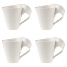 빌레로이앤보흐 뉴웨이브 카페머그 300ml, 화이트, 4개 화이트, 4개