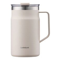 LocknLock 樂扣樂扣 都會保溫保冷馬克咖啡杯 600ml, 1個, 米白色