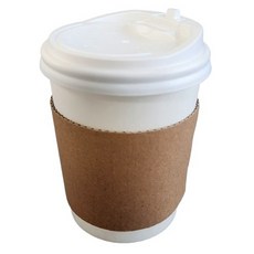 생활을그리다 무인쇄 종이컵 300ml + ps 뚜껑 화이트 + 홀더 무지 세트, 50세트
