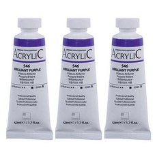 신한화구 전문가 아크릴컬러 Tube 브릴리언트 퍼플 3p, 50ml, 1색