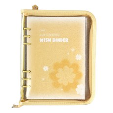 Recoz A5 Wishbinder 封面桃色模糊拉鍊日記本 6 孔, 02 檸檬模糊, 1個