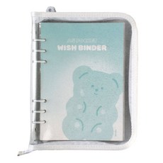 Recoz A5 Wishbinder 封面桃色模糊拉鍊日記本 6 孔, 05純熊, 1個