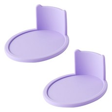 EasySili 矽膠炊具湯匙架, 紫色, 2個