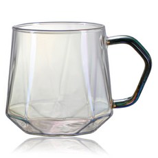마린글라스 내열유리 컬러리 앵글 머그컵 400ml, 그린, 1개