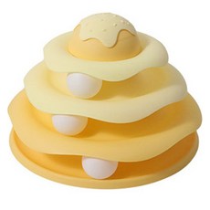 캣츠드림 고양이 스위트 4단 볼 공놀이 장난감, 옐로우, 1개