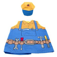 Mmong 兒童角色扮演服裝工人服裝 + 帽子套裝, 1組, 混色