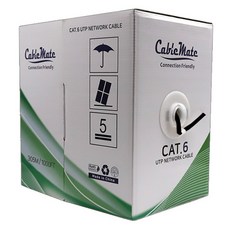 케이블메이트 CAT.6 UTP 기가 제작용 박스형 랜케이블 CM1183, 블랙, 1개, 305m