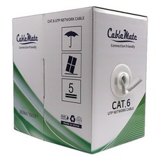 케이블메이트 CAT.6 UTP 기가 제작용 박스형 랜케이블 CM1181, 그레이, 1개, 305m