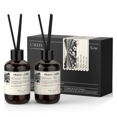 CalliA 대용량 실내용 디퓨저 200ml 2p 세트, 프레쉬 코튼, 1개