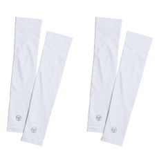 액티핏 자외선 차단 무봉제 쿨 팔토시 양팔착용 세트, 화이트, 2세트