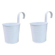 온업 철제 행거 화분, 화이트, 2개