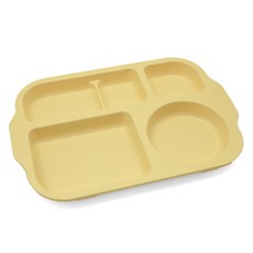 리빙메이트 유아용 피씨 파스텔 식판, 바닐라, 1개