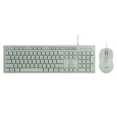 지클릭커 OFFICEPRO 저소음 키보드 + 마우스 세트, 그린, GMK-300, 일반형