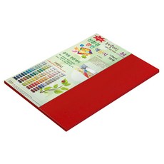 종이문화 뉴씨플레인 얇은 양면색상지 120g No 37 밝은빨강색, B4, 33개