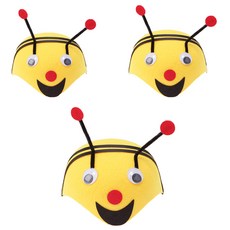 파티공구 부직포 동물모자, 꿀벌, 3개 꿀벌, 3개