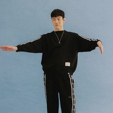 제이씨디씨 니트 라운드 풀오버 맨투맨 BSAMSW202BK
