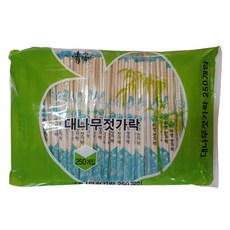 정담아 UH홈데코 일회용 고급 개별포장 대나무 젓가락, 1개, 250개