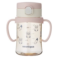 네스틱 유아용 스위치 PPSU 원터치 빨대컵 200ml, 1개, 핑크