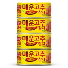 동원참치 매운 고추참치 통조림, 135g, 4개