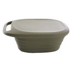 矽膠把手型折疊式容器 橄欖色, 650ml, 1個