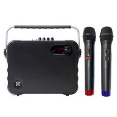 휴대용 블루투스 스피커 + 무선 핸드 마이크 2p 세트, 블랙, BS EV-9800