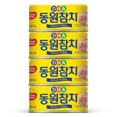동원참치 DHA 참치 통조림, 135g, 4개