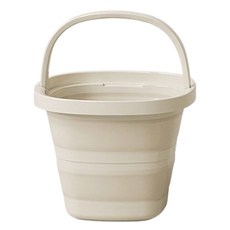 하이퍼플래닛 다용도 캠핑 접이식 버킷 10L, 크림