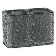 마더브띠 투명 2구 물빠짐 수저통 AE20603, 그레이, 1개