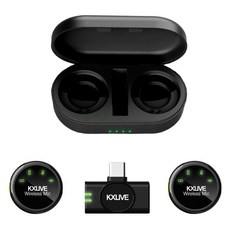 디키트 듀얼 무선 핀마이크 KX 라이브, 블랙, KX820