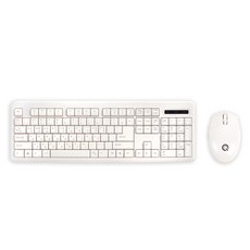 큐센 사일런트 무선 키보드 마우스 세트, QSENN MK128, 화이트, 일반형