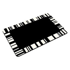 몬드스팟 블랙 화이트 미끄럼방지 빨아쓰는 욕실 규조토 발매트 40 x 60 cm RB20829, 스트라이블랙, 1개
