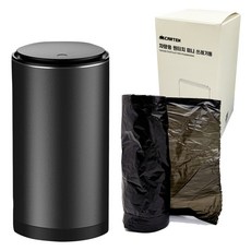 카템 차량용 원터치 미니 쓰레기통 CT273 + 전용 봉투 세트, 메탈블랙, 1세트 메탈블랙, 1세트