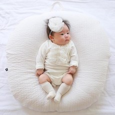 ROTOTO bebe 幼兒用防逆流靠墊套, 絎縫白色