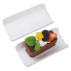 아이엔피 직사각 쿠키받침 ㄷ형 12호(12 x 4 x 2 cm), 화이트, 30개
