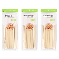 지앤디맑은하루 대나무 어묵꽂이 오뎅꼬지 꼬치 중 30cm, 3개, 100개입