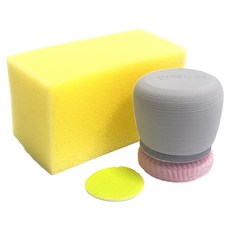 민팩토리 이끼강자 초강력 네오디움 어항 자석 청소기 그레이 + 모서리 청소용 스펀지 + 리필용 스크래퍼 세트, 1세트
