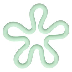 이지실리 파스텔 컬러 실리콘 웨이브 플라워 냄비받침, 민트, 1개