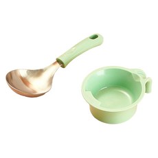 보겐 멀티 서빙 스푼 + 받침 세트, 멜론, 1세트