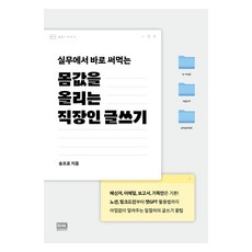 실무에서 바로 써먹는몸값을 올리는 직장인 글쓰기, 송프로, 알에이치코리아
