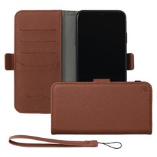 Awesome Design 斜紋皮革卡片錢包日記本手機殼