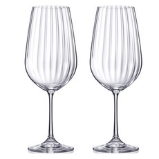 크리스탈렉스 워터폴 플리츠 레드 와인잔 2p 선물세트, 1세트, 550ml